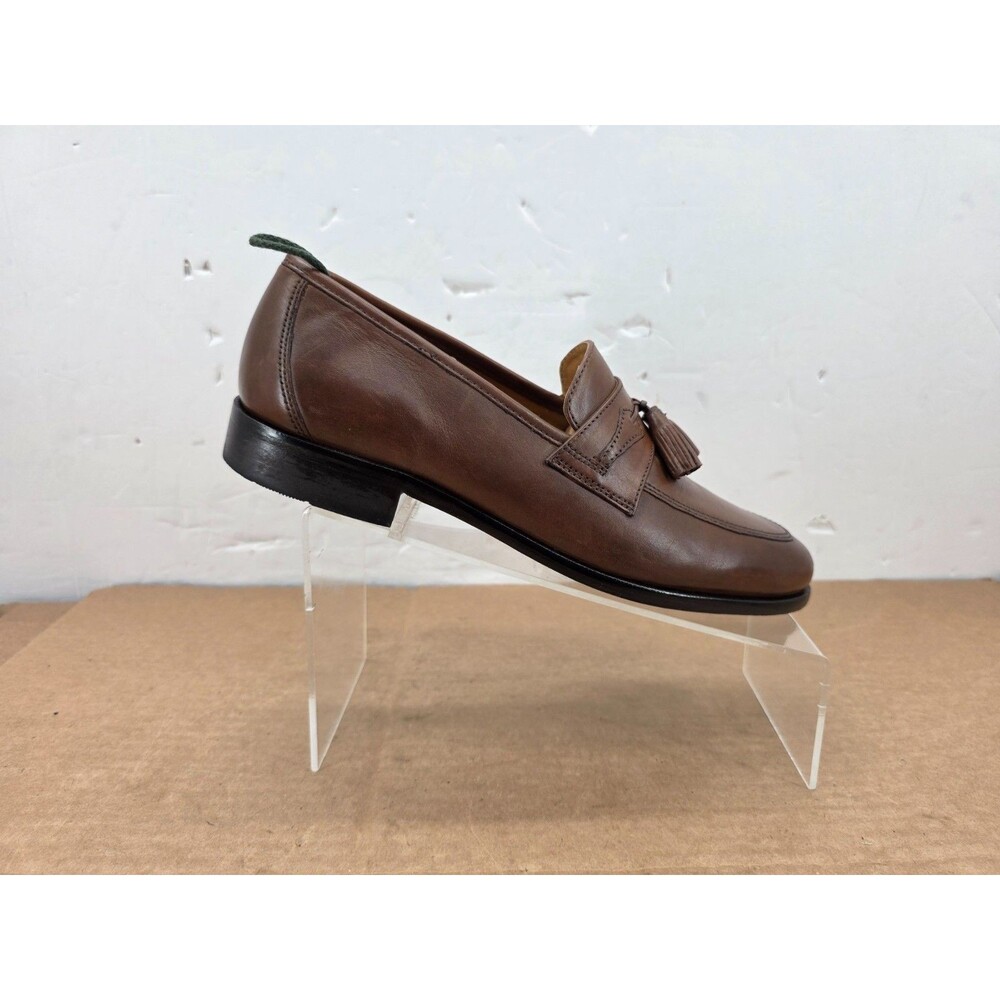 Johnston & Murphy Men's Cognac Brown Leather Tassel Loafers Dress Shoes Size 8